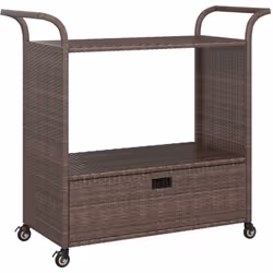Avec un design polyvalent et spacieux, ce chariot de bar peut facilement transporter des ustensiles de cuisine et des plats d ...