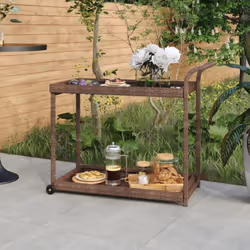 Avec un design polyvalent et spacieux, ce chariot de service est une aide pratique avec des roues dans la cuisine, le salon o ...