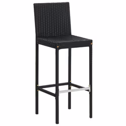 VidaXL 316670 chaise d'extérieur Terrace Siège rembourré Polyester, Polyuréthane, Acier Noir, Crème