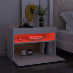 VidaXL 3082774 Table de nuit et table de chevet Blanc