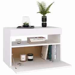 VidaXL 3082775 Table de nuit et table de chevet Blanc - Vue supplémentaire 7