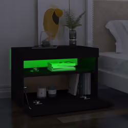 VidaXL 3082776 Table de nuit et table de chevet Noir