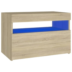 VidaXL 3082780 Table de nuit et table de chevet Chêne