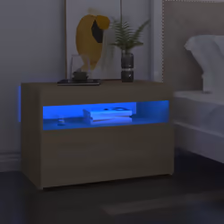 VidaXL 3082780 Table de nuit et table de chevet Chêne