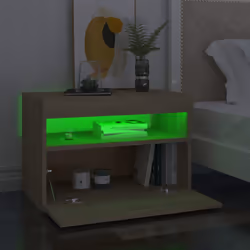 VidaXL 3082780 Table de nuit et table de chevet Chêne