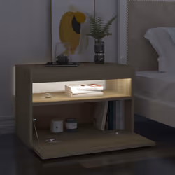 VidaXL 3082780 Table de nuit et table de chevet Chêne - Vue supplémentaire 5