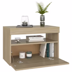 VidaXL 3082780 Table de nuit et table de chevet Chêne - Vue supplémentaire 7