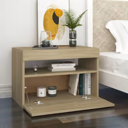 VidaXL 3082781 Table de nuit et table de chevet Chêne - Vue supplémentaire 6
