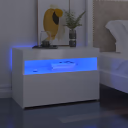 Avec un design à la fois tendance et pratique, cette table de chevet avec éclairage LED devient certainement un point central ...