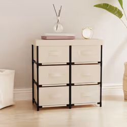 Cette armoire de rangement avec 6 tiroirs séparés offre suffisamment d'espace pour ranger vos essentiels quotidiens. Structur ...