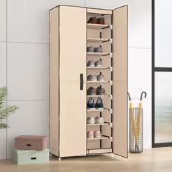 Avec un design simple mais pratique, cette armoire à chaussures à 10 niveaux est conçue pour accueillir toute une collection  ...
