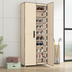 Vidaxl - Armoire à chaussures Crème 60x30x166 cm Tissu