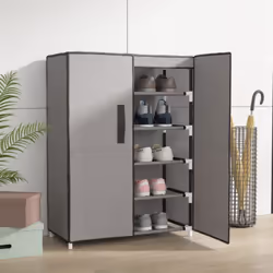 Avec un design simple mais pratique, cette armoire à chaussures à 5 niveaux est conçue pour accueillir toute une collection d ...