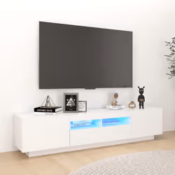 Description générale Avec un design à la fois tendance et pratique, ce meuble TV avec éclairage LED deviendra certainement un ...