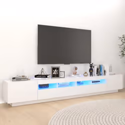 Description générale Avec un design à la fois tendance et pratique, ce meuble TV avec éclairage LED deviendra un point centra ...