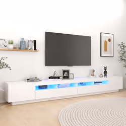 Description générale Avec un design à la fois tendance et pratique, ce meuble TV avec éclairage LED deviendra un point centra ...