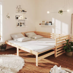 Vidaxl - Lit coulissant Bois de pin massif 2x(90x200) cm