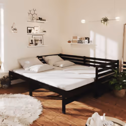 Le lit en bois multifonctionnel peut être utilisé comme un canapé pendant la journée, ou comme un lit pendant la nuit pour of ...