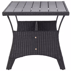 VidaXL 316585 table de jardin Noir