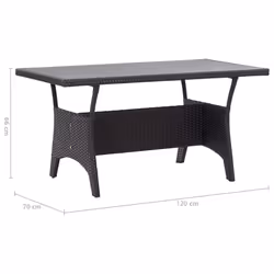 VidaXL 316585 table de jardin Noir - Vue supplémentaire 6