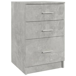 vidaXL Table de chevet Gris béton 40x40x63 cm bois d'ingénierie
