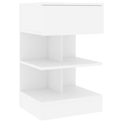 VidaXL 808649 Table de nuit et table de chevet Blanc