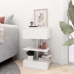 VidaXL 808649 Table de nuit et table de chevet Blanc