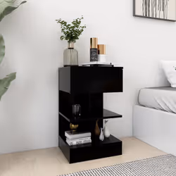 VidaXL 808650, Noir, Bois, 400 mm, 350 mm, 650 mm, 1 pièce(s)