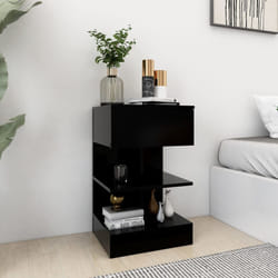 VidaXL 808650 Table de nuit et table de chevet Noir
