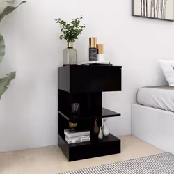 VidaXL 808651 Table de nuit et table de chevet Noir