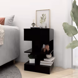 VidaXL 808651 Table de nuit et table de chevet Noir