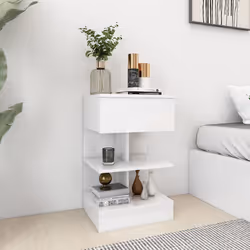 VidaXL 808660 Table de nuit et table de chevet Blanc