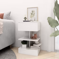 VidaXL 808660 Table de nuit et table de chevet Blanc