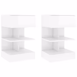 VidaXL 808661, Blanc, Bois, 400 mm, 350 mm, 650 mm, 2 pièce(s)