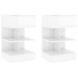 VidaXL 808661 Table de nuit et table de chevet Blanc