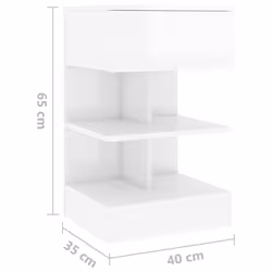 VidaXL 808661 Table de nuit et table de chevet Blanc - Vue supplémentaire 7