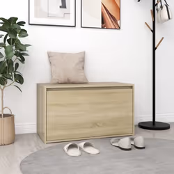 Ce banc d’entrée ajoute un aspect moderne, constituant un supplément élégant et pratique à votre espace de vie. Fabriqué en b ...