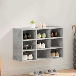 Vidaxl - Cabinet à chaussures avec étagère Gris béton 77.5 x 30 x 51 cm