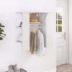 vidaXL Armoire de couloir Blanc 97,5x37x99 cm Bois d'ingénierie - TU