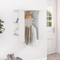 vidaXL Armoire de couloir Blanc 97,5x37x99 cm Bois d'ingénierie - TU