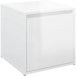 Vidaxl - Tiroir boîte Blanc brillant 40,5x40x40 cm Bois d'ingénierie