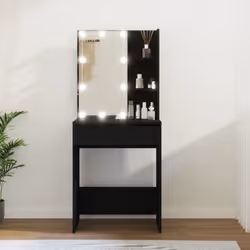 Description générale Dotée de lignes droites raffinées et d'une forme asymétrique, cette coiffeuse est conçue pour attirer to ...