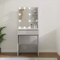 Coiffeuse avec led Gris béton 60x40x140 cm Vidaxl