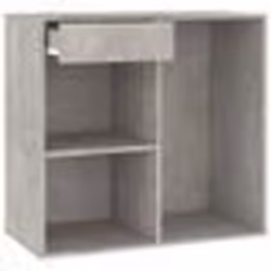vidaXL Armoire à cosmétiques Gris béton 80x40x75 cm Bois d'ingénierie - TU