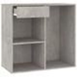 vidaXL Armoire à cosmétiques Gris béton 80x40x75 cm Bois d'ingénierie - TU