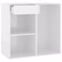 vidaXL Armoire cosmétique Blanc brillant 80x40x75 cm Bois d'ingénierie - TU
