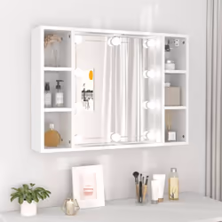 Description générale Gardez vos articles de maquillage essentiels organisés et soignés avec cette armoire de miroir tendance  ...