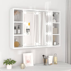Armoire à miroir avec led Blanc 76x15x55 cm Vidaxl