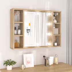 Description générale Gardez vos articles de maquillage essentiels organisés et soignés avec cette armoire de miroir tendance  ...