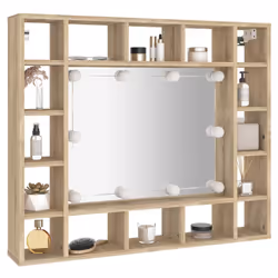 VidaXL 808867 miroir de salle de bain et armoire de rangement pour évier - Vue supplémentaire 6